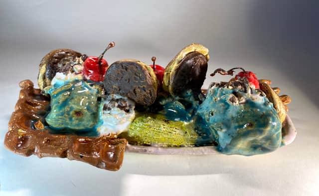 Artwork: Banana Sundae with Waffle and Oreo