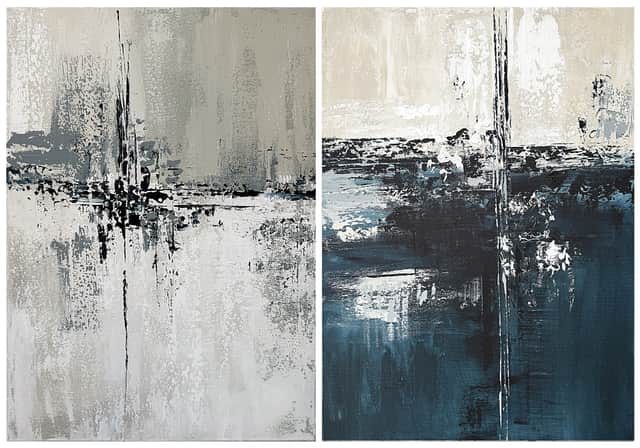 Artwork: 100x70 cm-Shades of Indigo diptych set