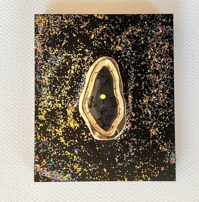 Artwork: "Dalí’s Whisper", 3D, Miniature and Small-Scale Paintings, Minimalism and Contemporary Minimalist Pop and Contemporary Pop, Minimalism and Contemporary Minimalist, Surrealistic, Cultural Commentary