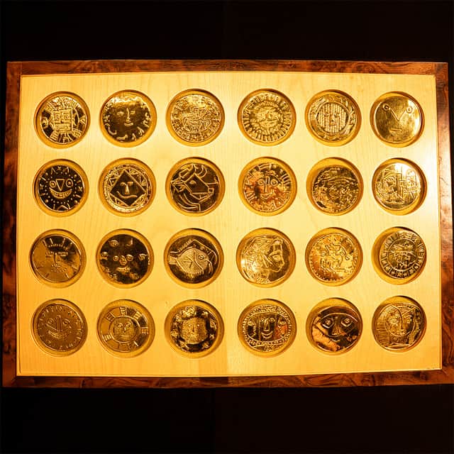 Artwork: Complete Set of 24 Golden Medallions