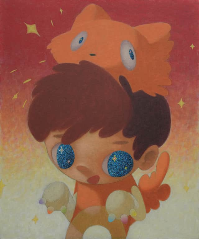 Artwork: Boy and Orange Cat
