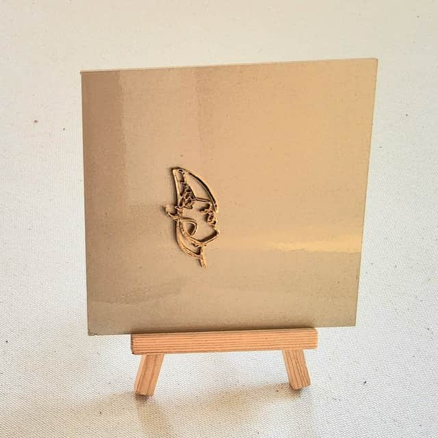 Artwork: "Profile in One Stroke", 3D, Miniature and Small-Scale Paintings, Minimalism and Contemporary Minimalist Pop and Contemporary Pop, Minimalism and Contemporary Minimalist, Surrealistic, Cultural Commentary