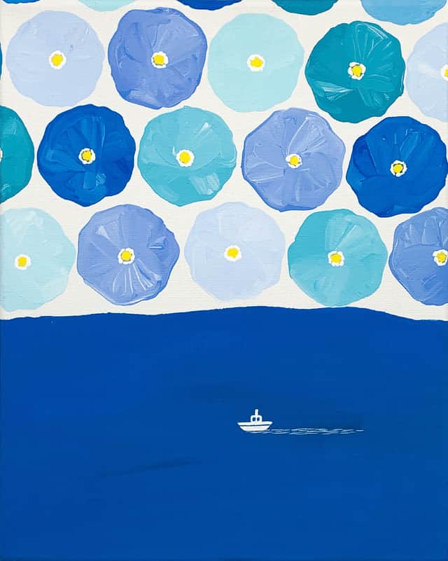 Artwork: Blue Flowers and Sea