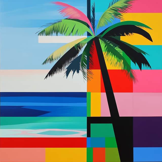 Artwork: "Geometry of the Tropics", Geometric Abstraction, Figurative Art, Pop and Contemporary Pop