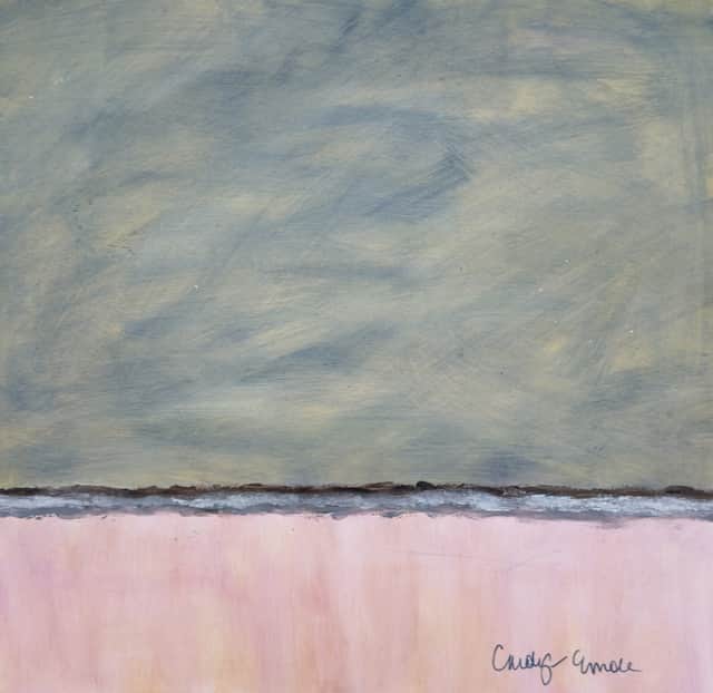 Artwork: Untitled (Abstract with Green and Pink I)