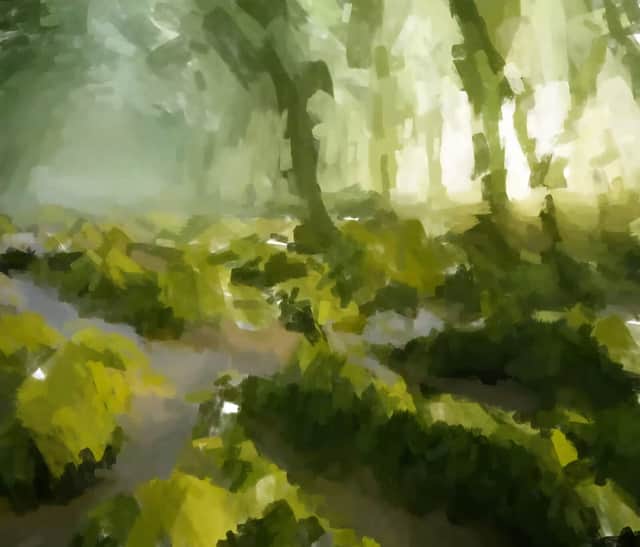 Artwork: "Morning in the Forest", Oil Painting, Impressionism, Contemporary Academic Realism