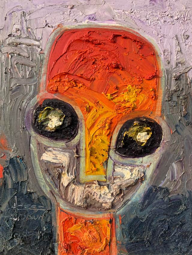 Artwork: Face 2 -21st Century, Contemporary, Impasto, Abstract Figurative, Africa, People