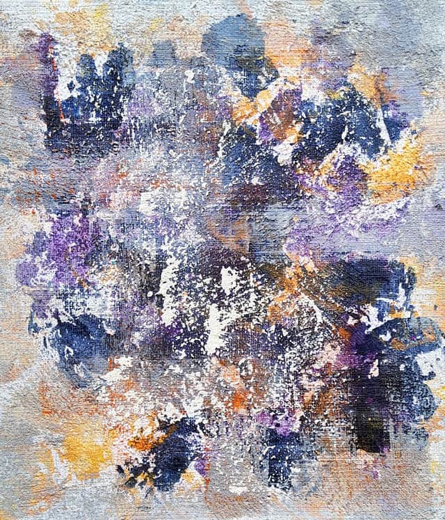 Artwork: "Constellation of Color" II, Abstract Painting, interior, modern, minimalism, vibrant, colorful