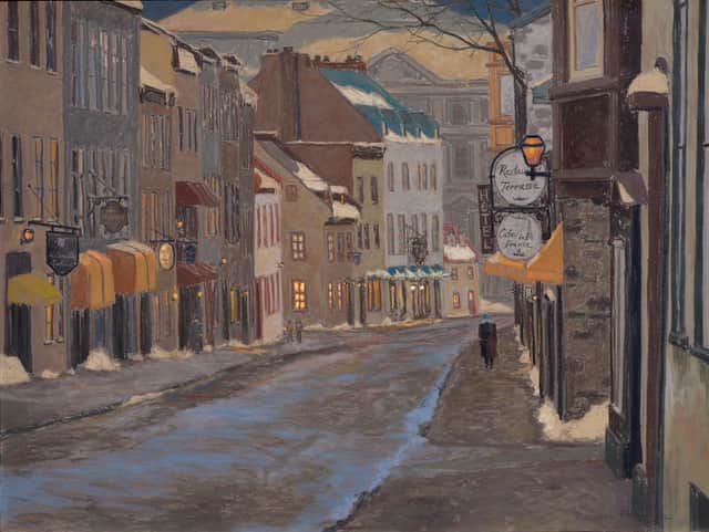 Artwork: Rue St. Louis at Night, Quebec City