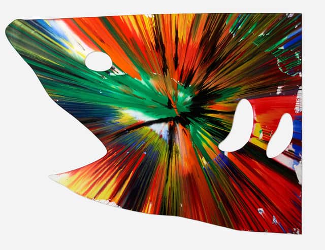 Artwork: Damien Hirst Spin Painting (Damien Hirst shark spin painting)