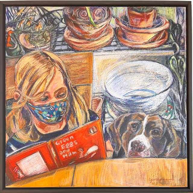 Artwork: O: I Like Ham. MEAT! Do Something! (Portrait of Tessa and Olivia)