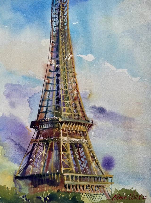 Artwork: "Eiffel Romance" , Aquarell on paper