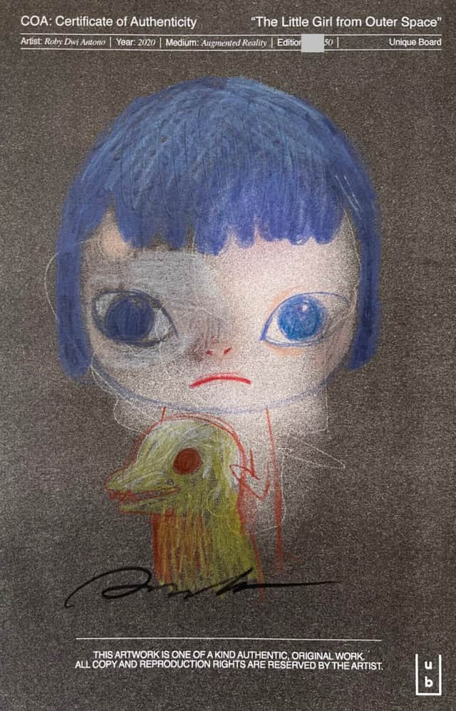 Artwork: The Little Girl from Outer Space ( HAND DRAWN COA)