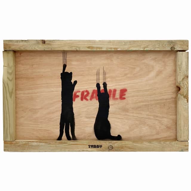 Artwork: Cat scratch-out on a tear