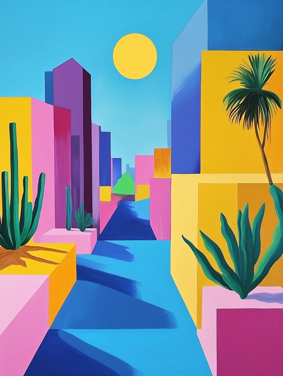 Artwork: "City of the Sun", Geometric Abstraction, Pop and Contemporary Pop