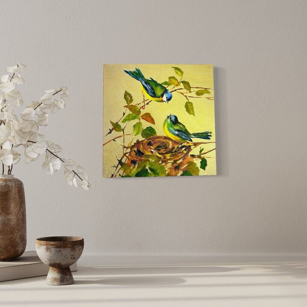 Artwork: Happy parents. Oil on canvas.