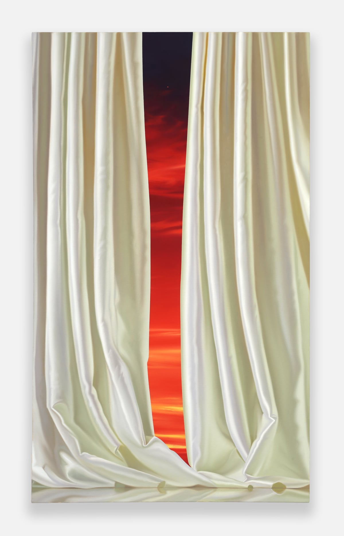 Artwork: Mountain Sunset and White Curtain