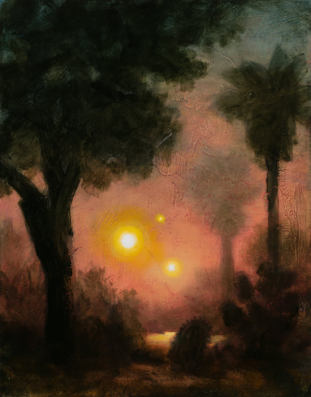 Artwork: Smokey Sunsets with Barrel Cactus