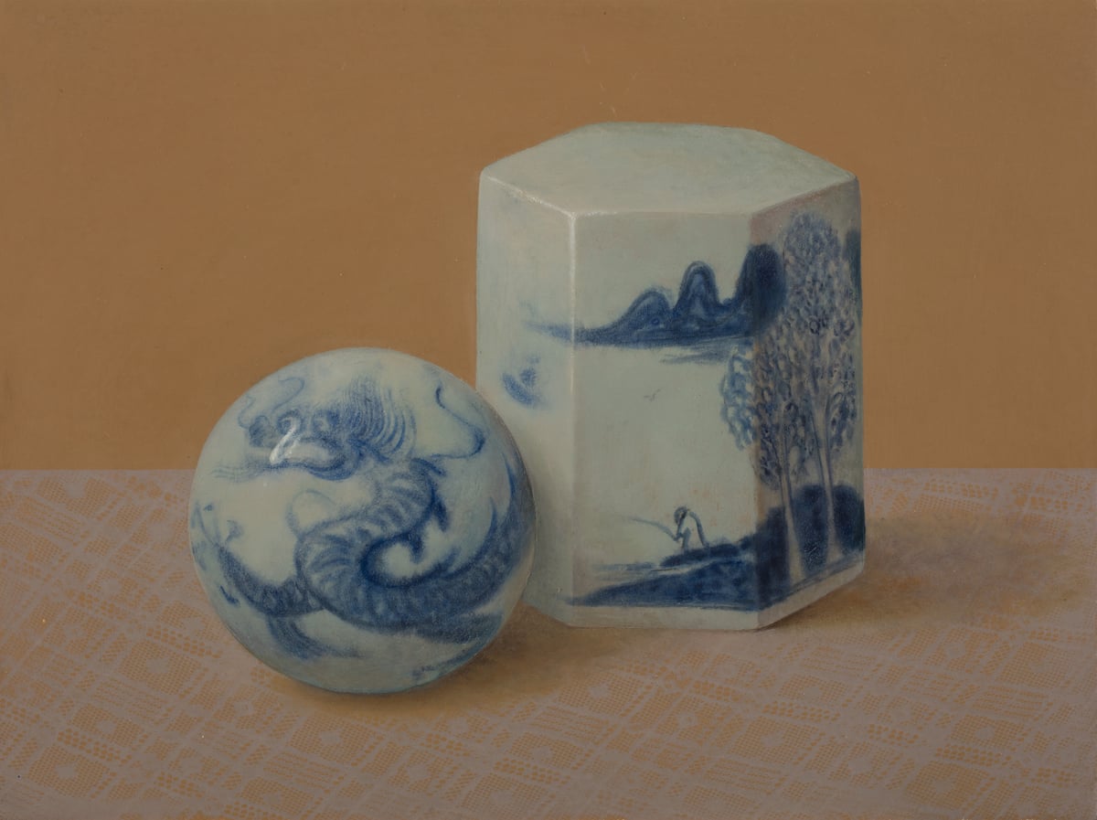 Artwork: Study Treasures in Blue-and-White Porcelain