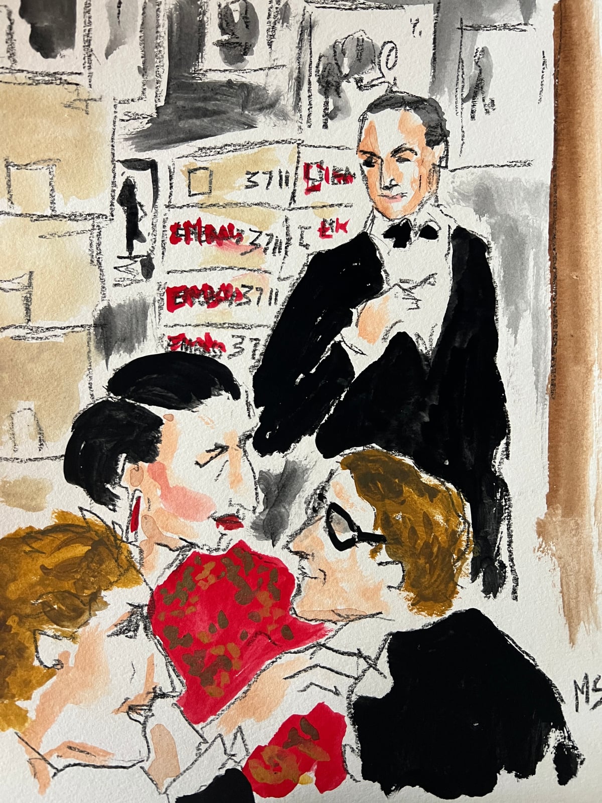 Artwork: Diana Vreeland and Saint Laurent at the Opium Party