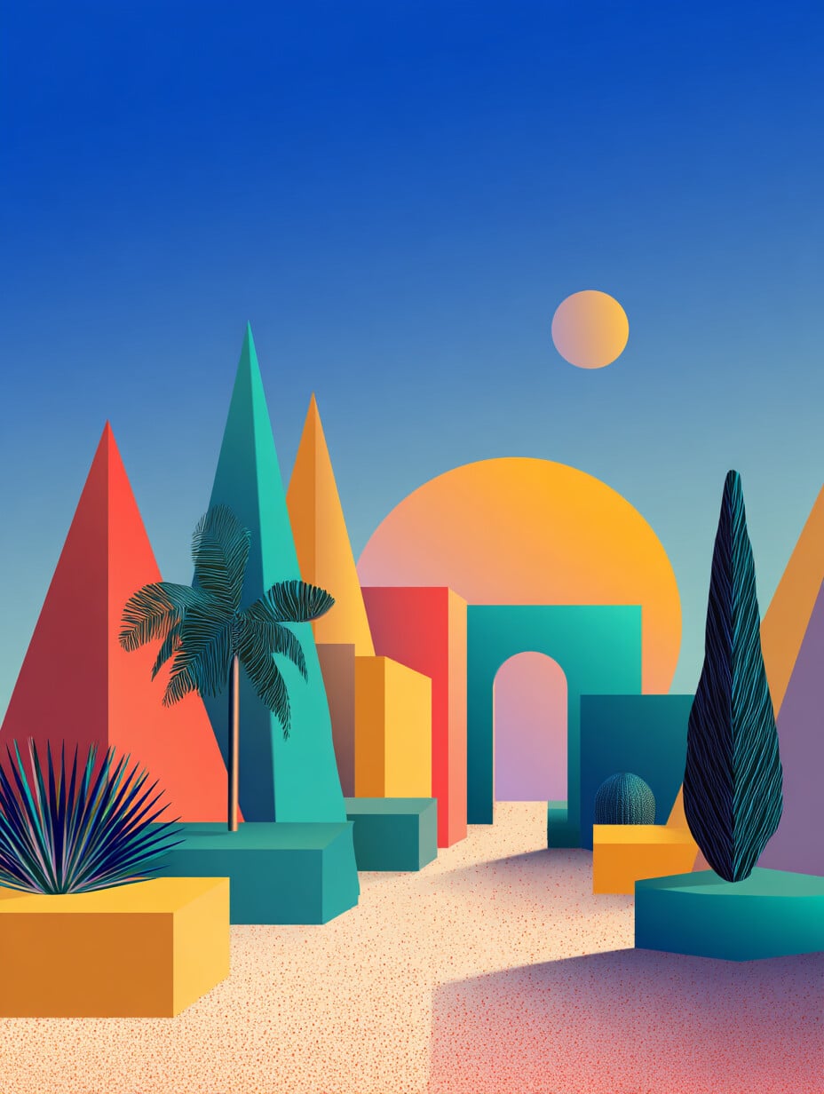 Artwork: "Harmony of Forms" , Geometric Abstraction, Pop and Contemporary Pop