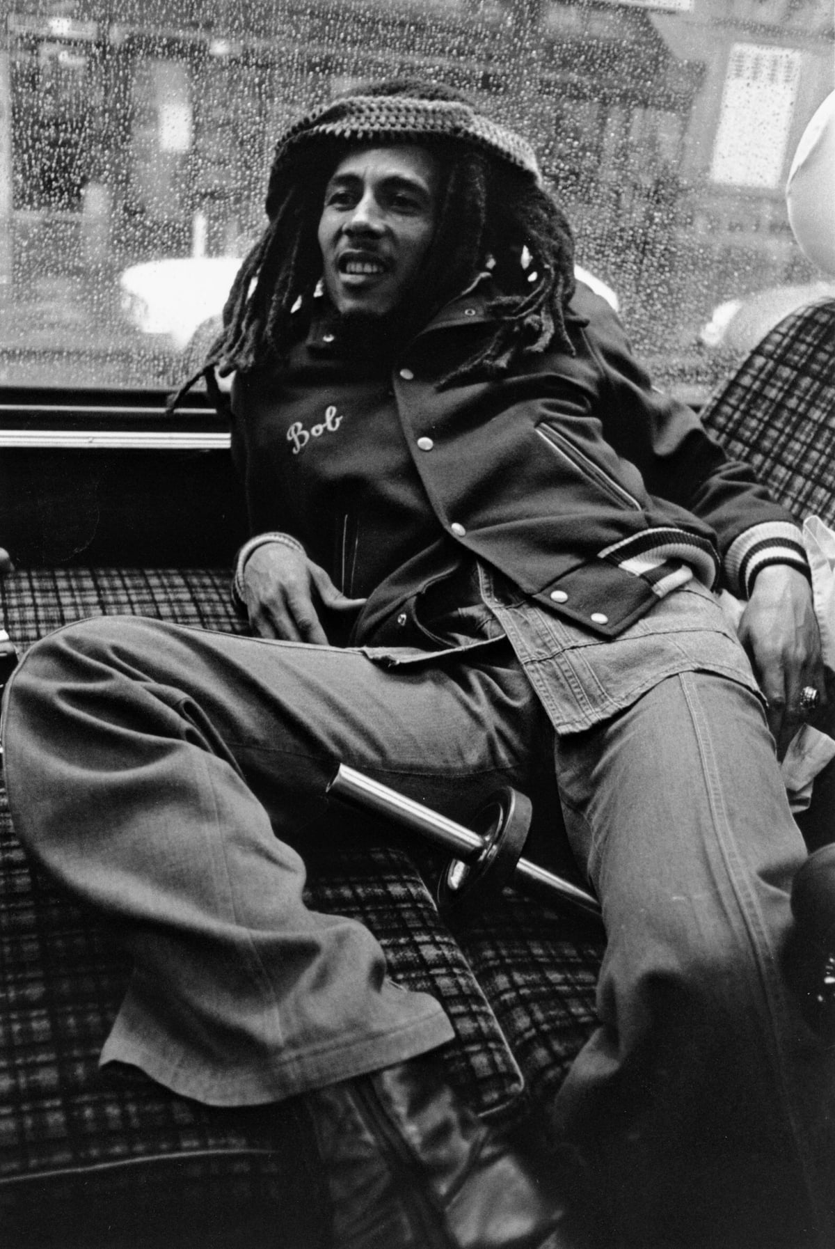 Artwork: In the bus for the "Exodus" tour, Paris (Bob Marley)