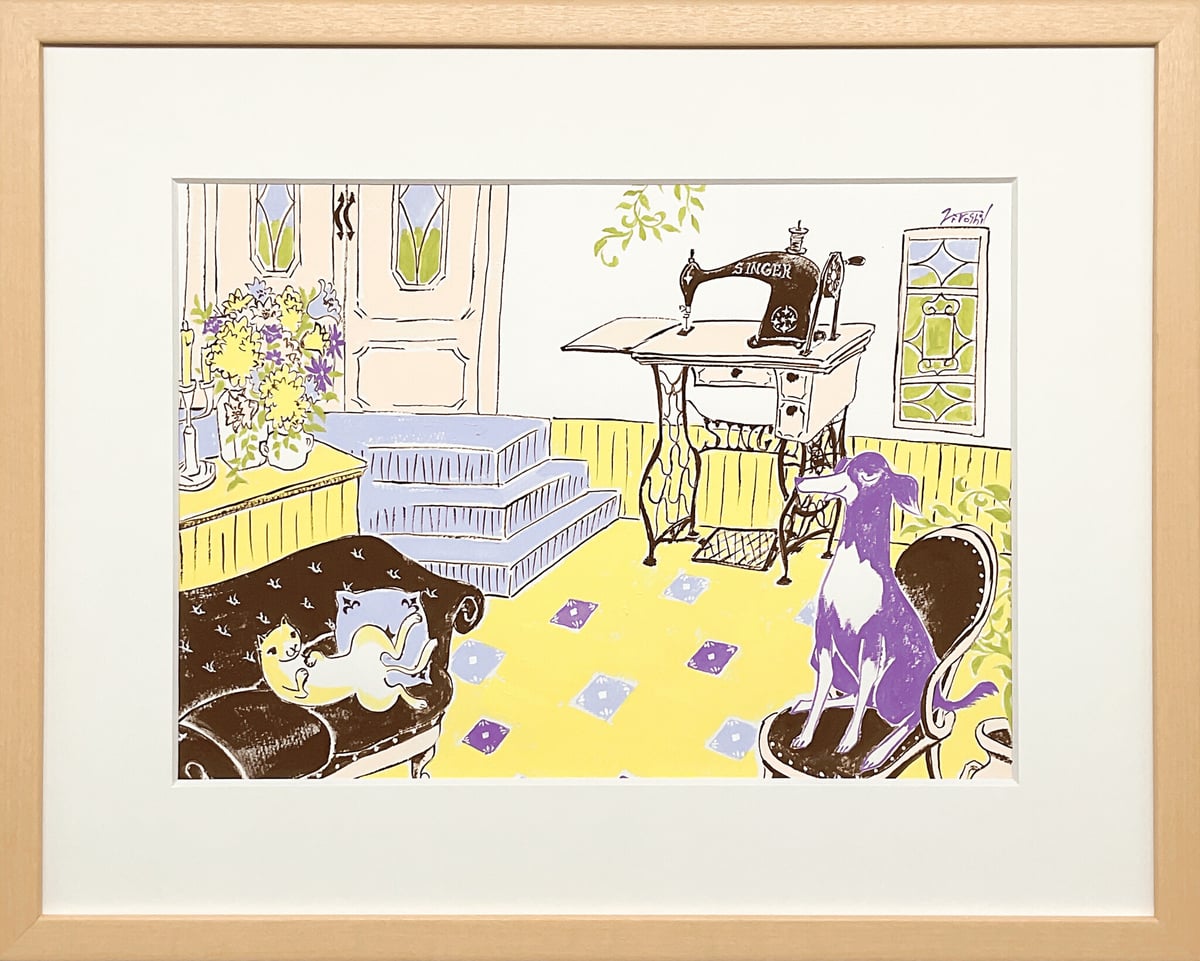 Artwork: The Dog and Cat in the Antique Room