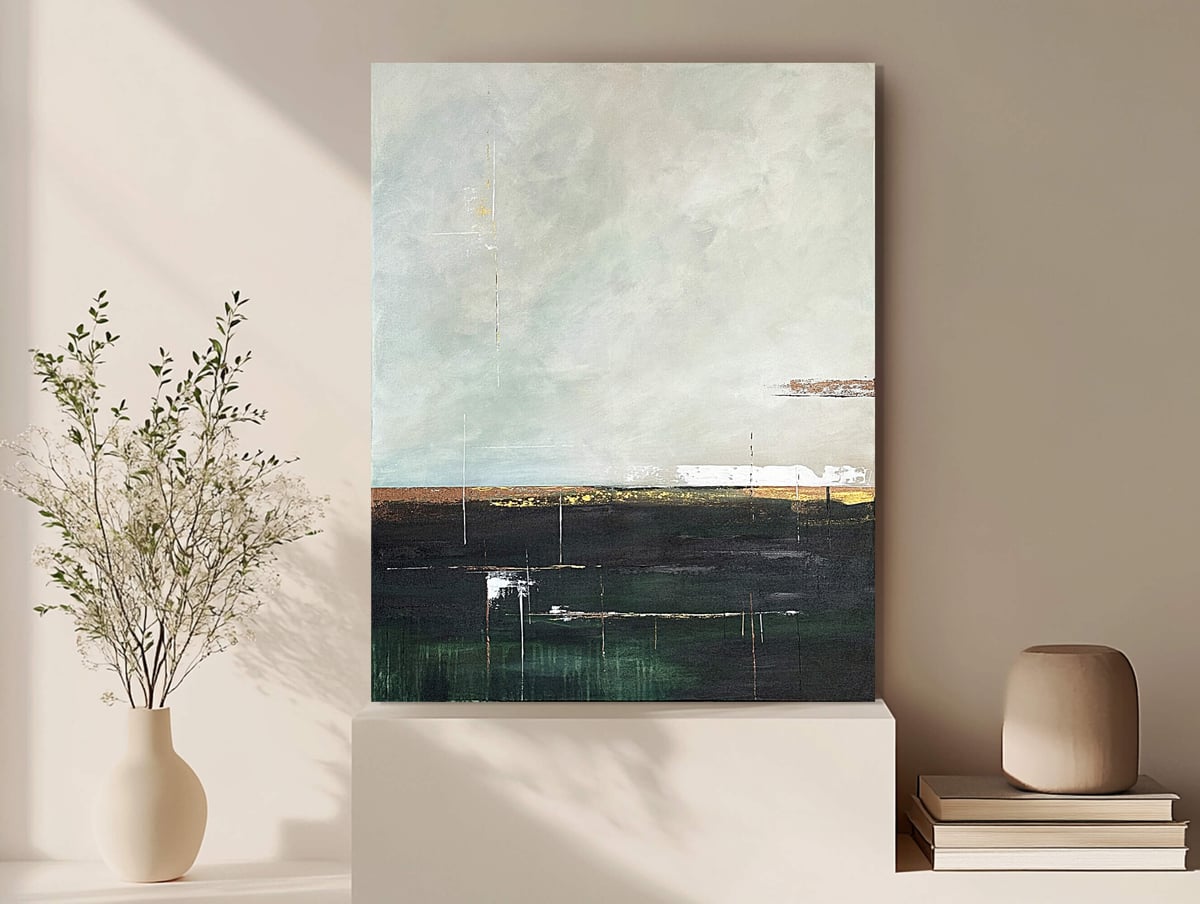 Artwork: 80x100cm-Emerald Silent Depths