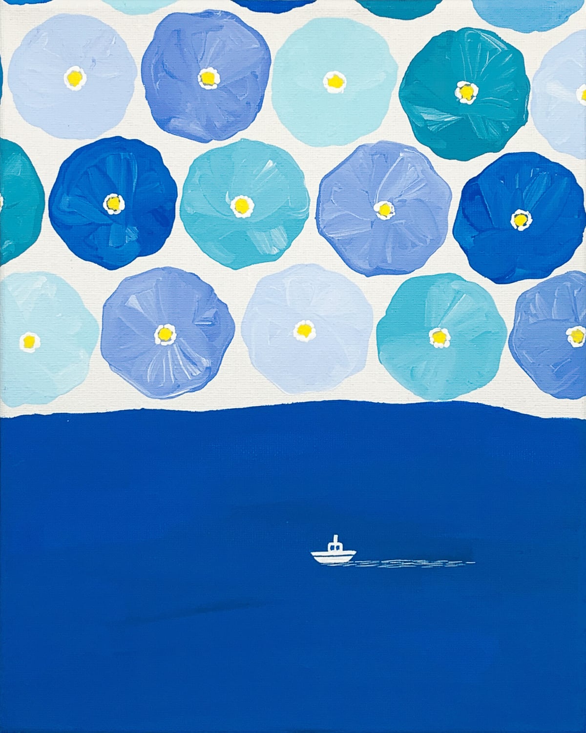 Artwork: Blue Flowers and Sea