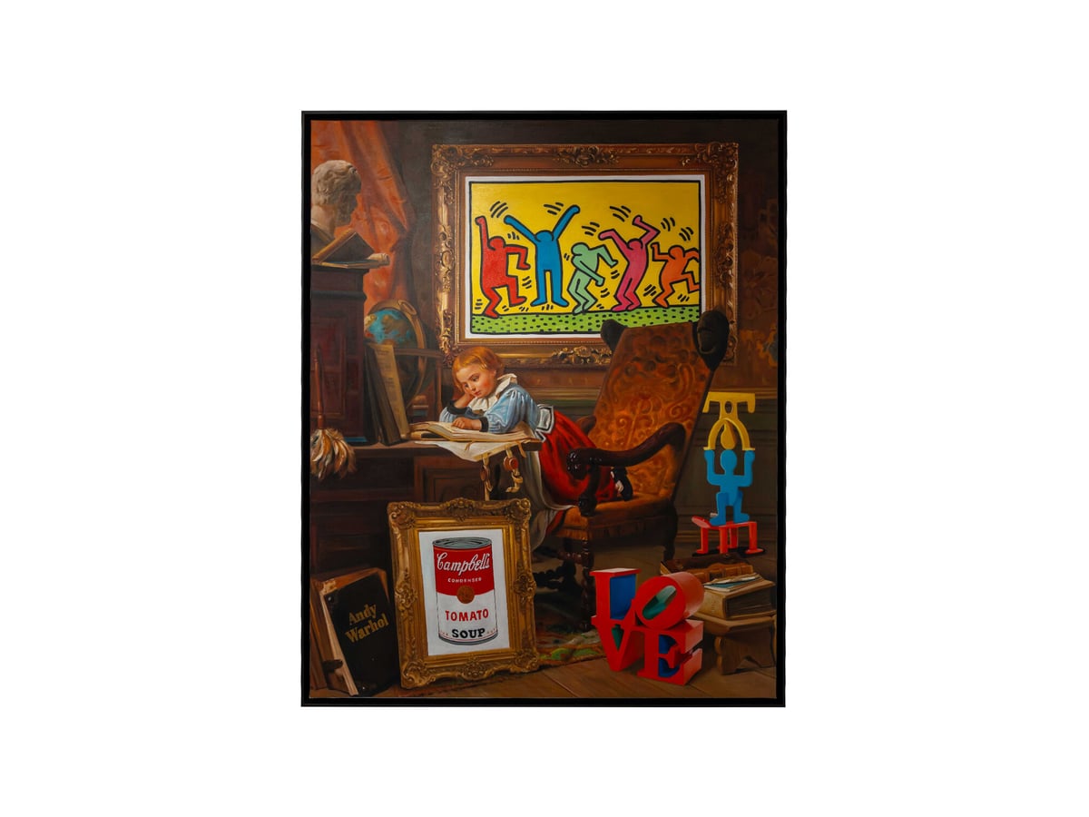 Artwork: The little reader (Haring)