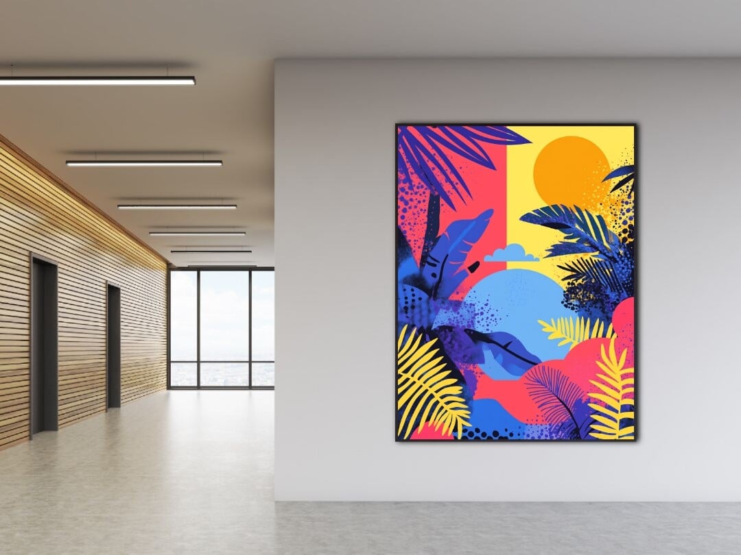 Artwork: "Exotic Sunset" , Geometric Abstraction, Pop and Contemporary Pop