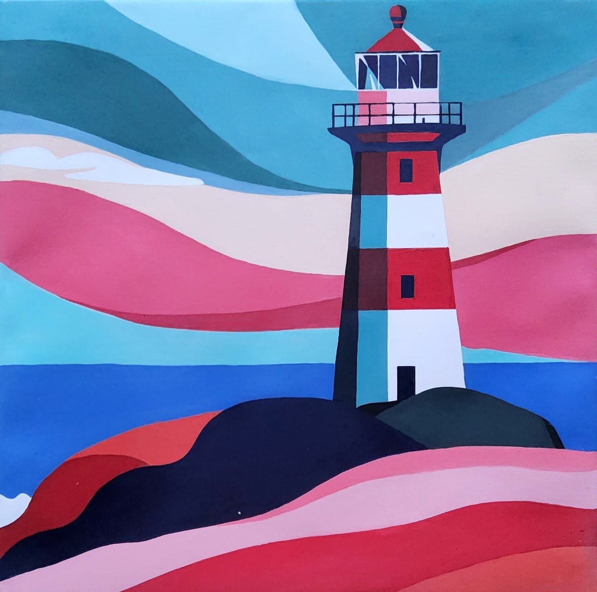 Artwork: "The Way Home", Geometric Abstraction, Pop and Contemporary Pop