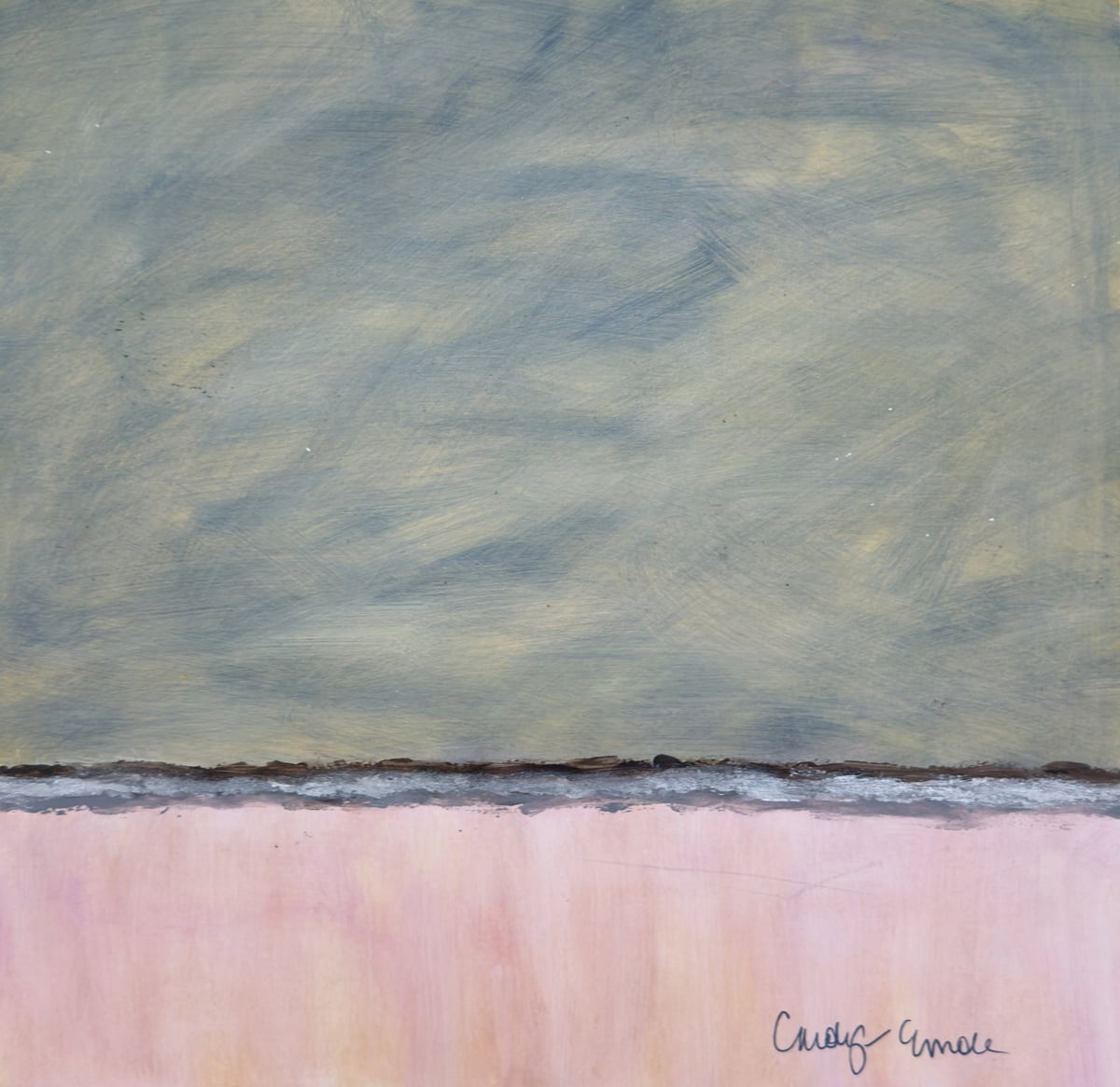 Artwork: Untitled (Abstract with Green and Pink I)