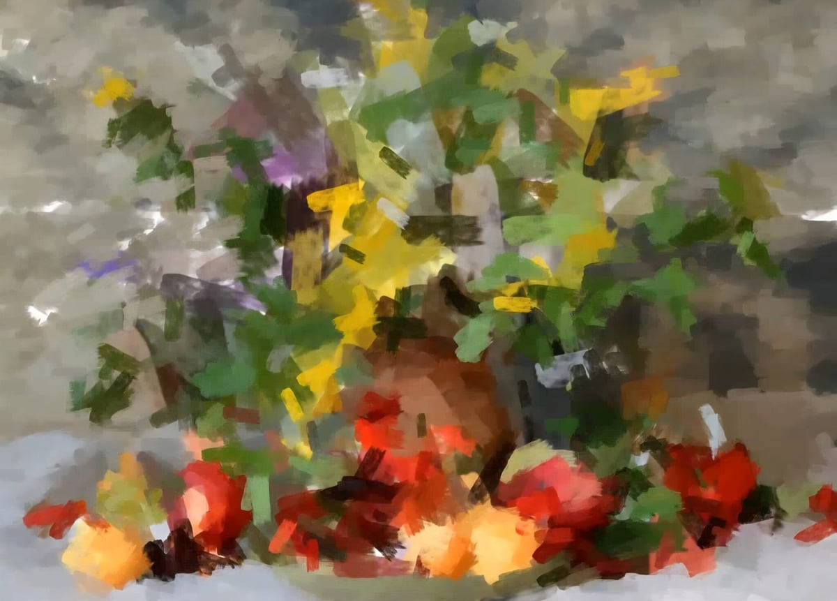 Artwork: "Harvest of Colors", Oil Painting, Impressionism, Contemporary Academic Realism