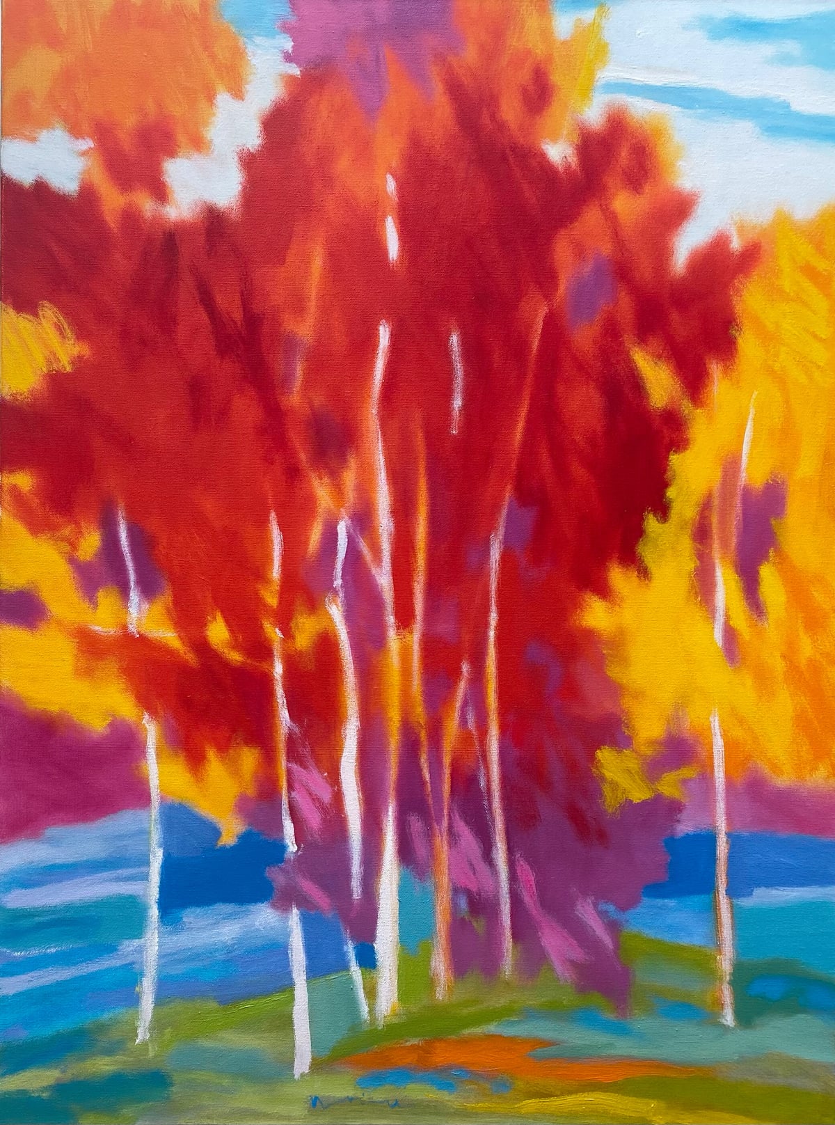 Artwork: Seven Willows, Creekside in Red