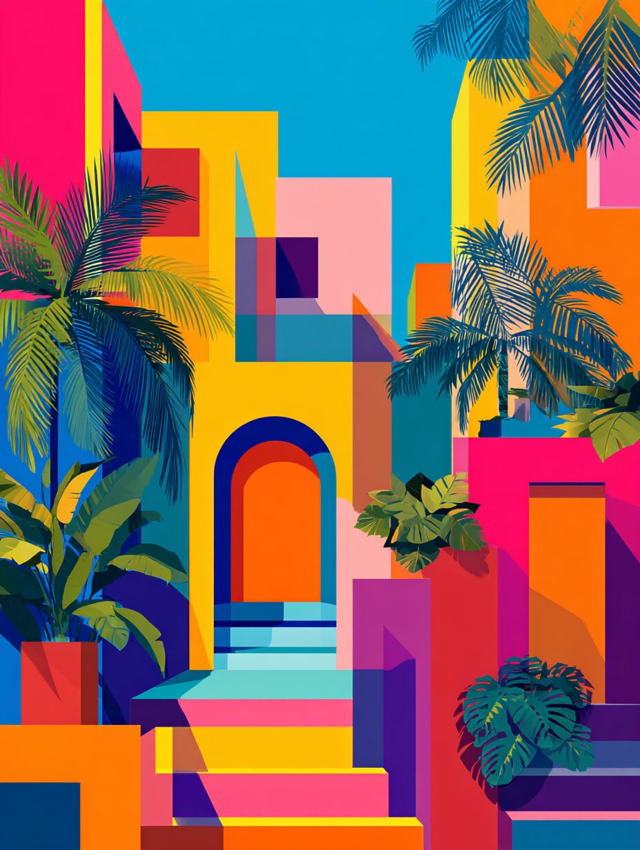 Artwork: "City of Colors", Geometric Abstraction, Pop and Contemporary Pop