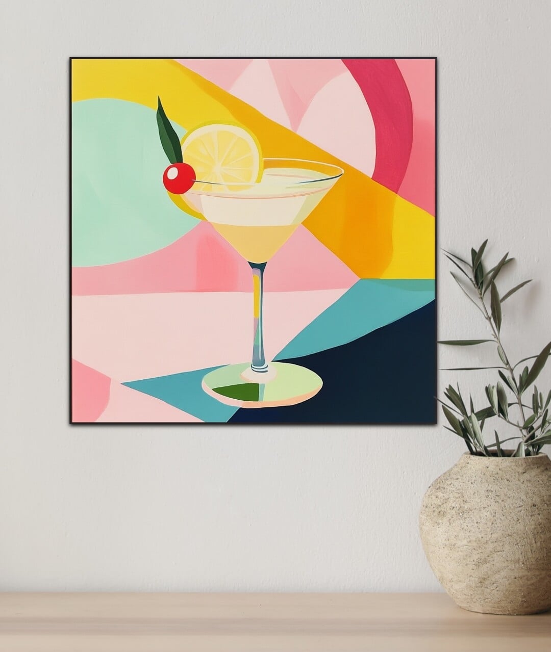 Artwork: "Cherry on Top", Geometric Abstraction, Pop and Contemporary Pop