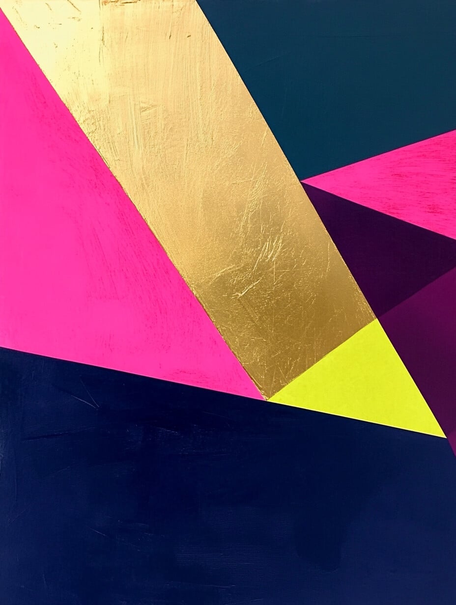 Artwork: “Golden Axis”, Geometric Abstraction, Pop and Contemporary Pop