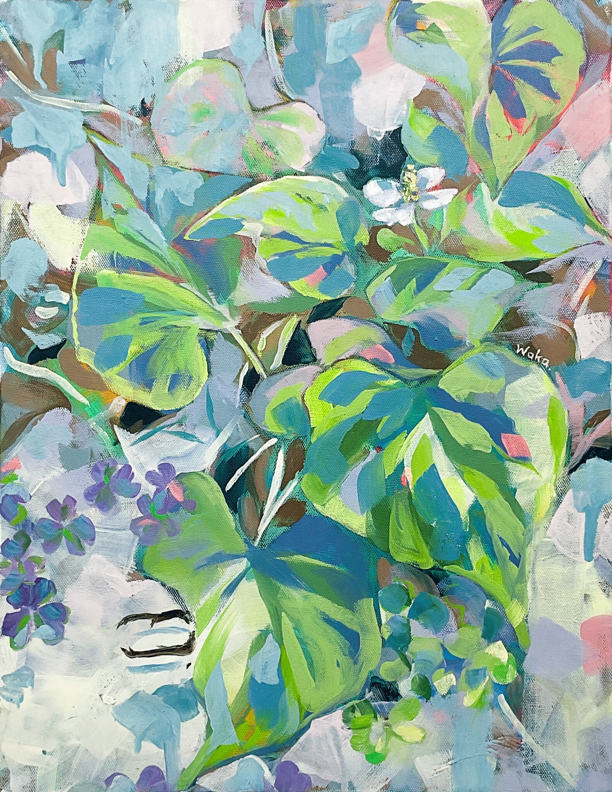 Artwork: Chameleon Plant and Japanese Stag Beetle