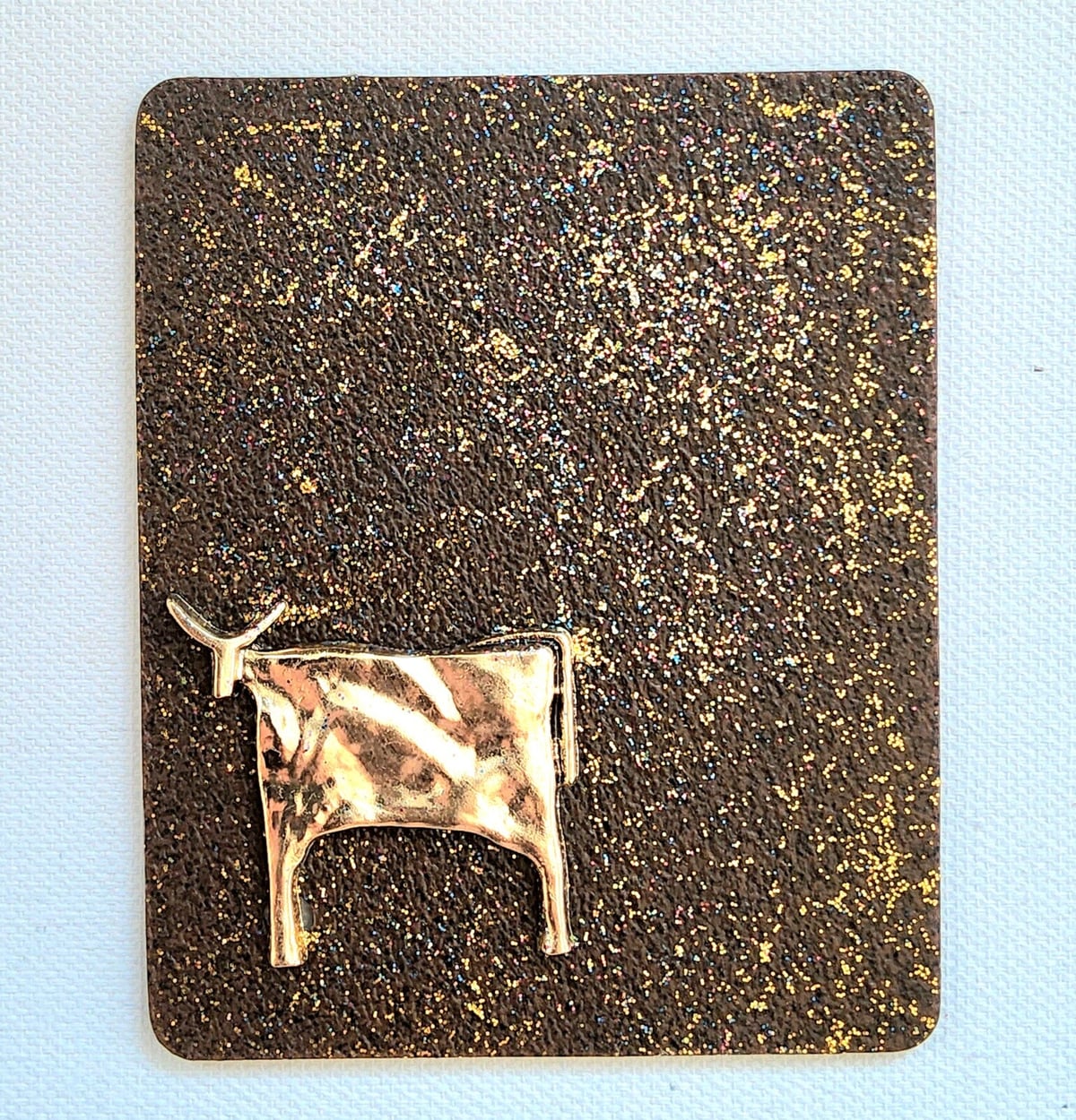 Artwork: "Golden Bull", 3D, Miniature and Small-Scale Paintings, Minimalism and Contemporary Minimalist Pop and Contemporary Pop, Minimalism and Contemporary Minimalist, Surrealistic, Cultural Commentary