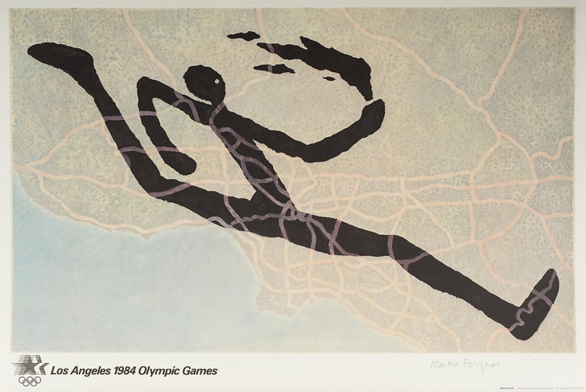 Artwork: Martin Puryear Hand-Signed 1984 Los Angeles Olympics Poster