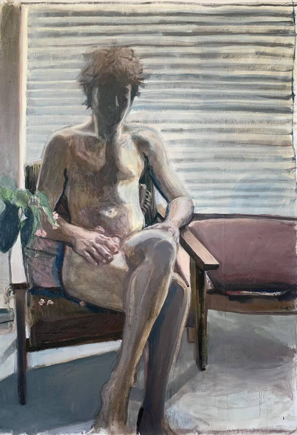 Artwork: Nude with begonia