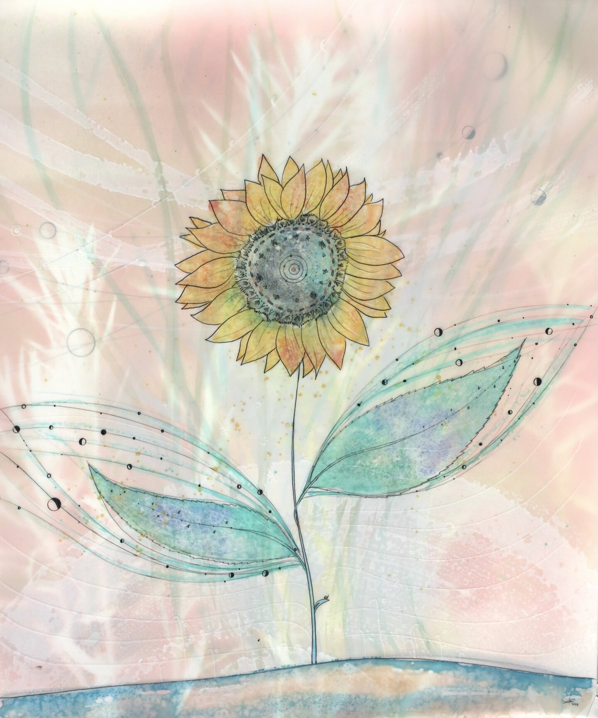 Artwork: Cosmic Sunflower Planets Light