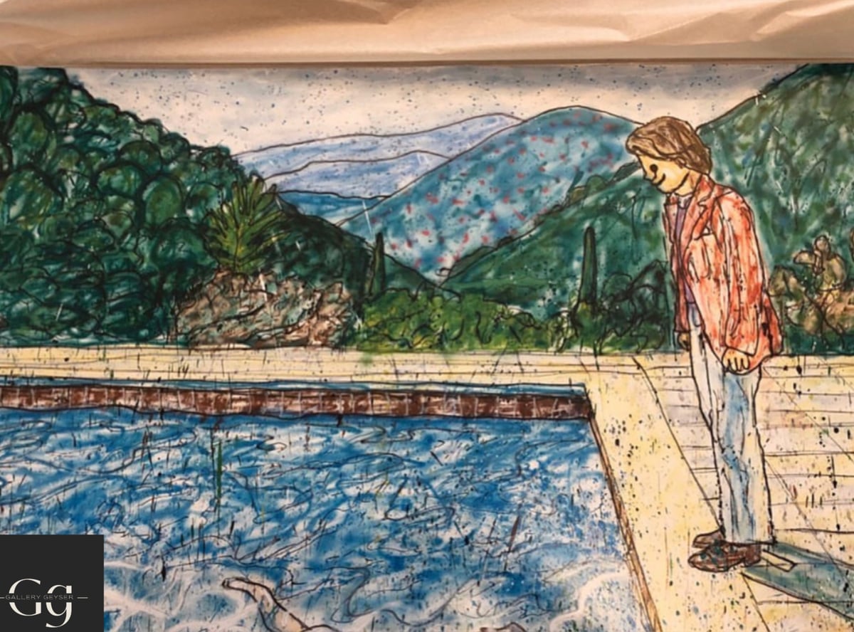 Artwork: Portrait of an Artist (Pool with Two Figures) Ⅱ (inspired by David Hockney)