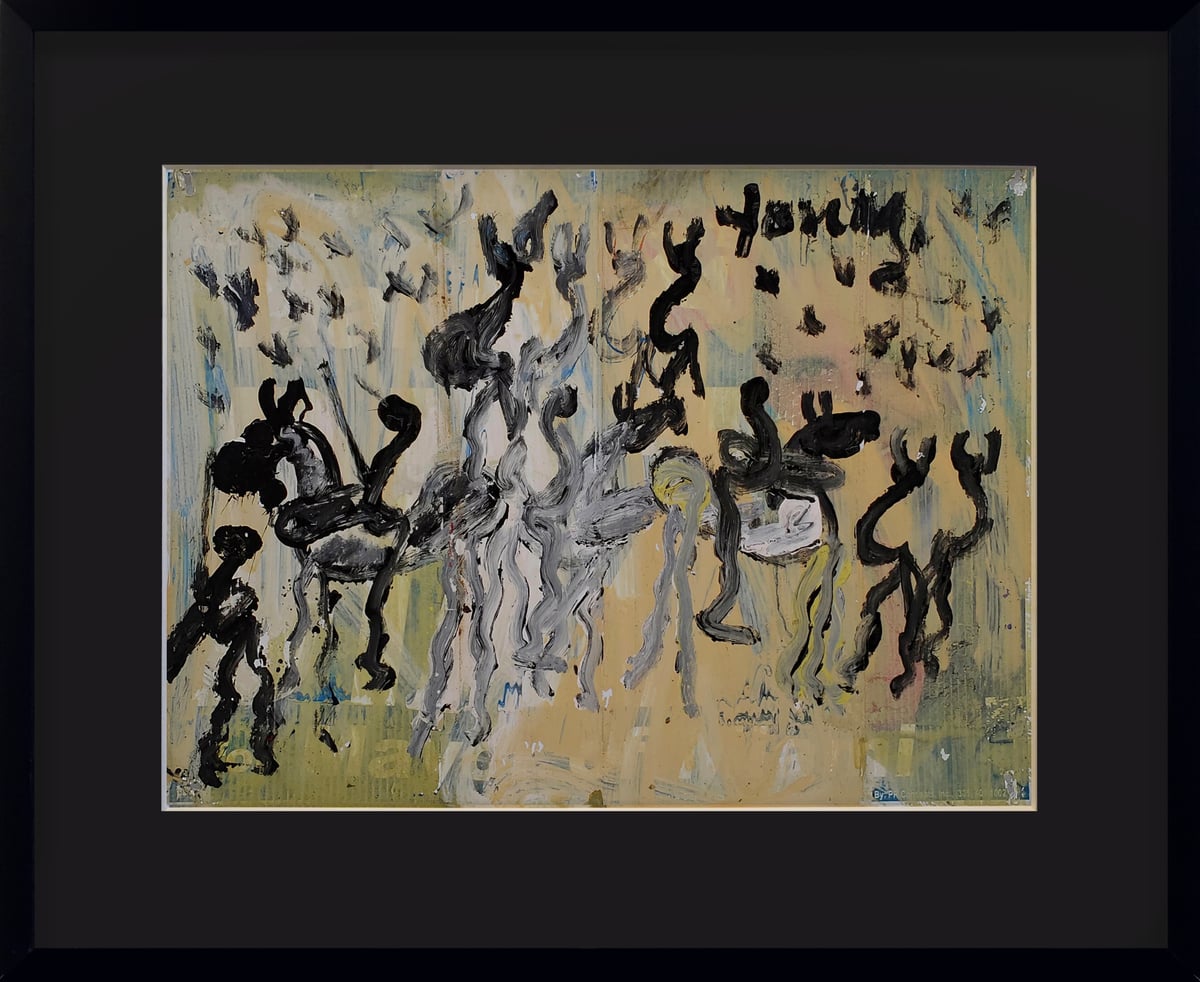 Artwork: Warriors-Painted on Miami Mayoral Race Lawn Sign