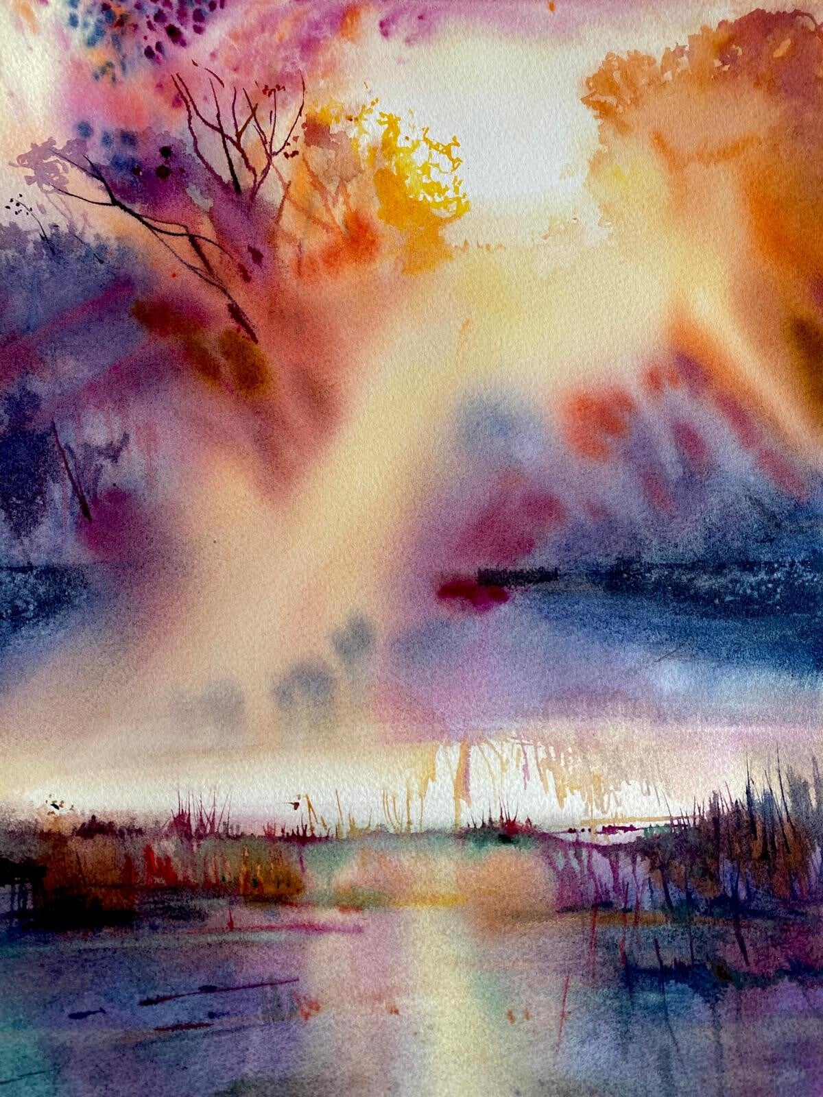 Artwork: "Radiance of Dawn ", Aquarell on paper