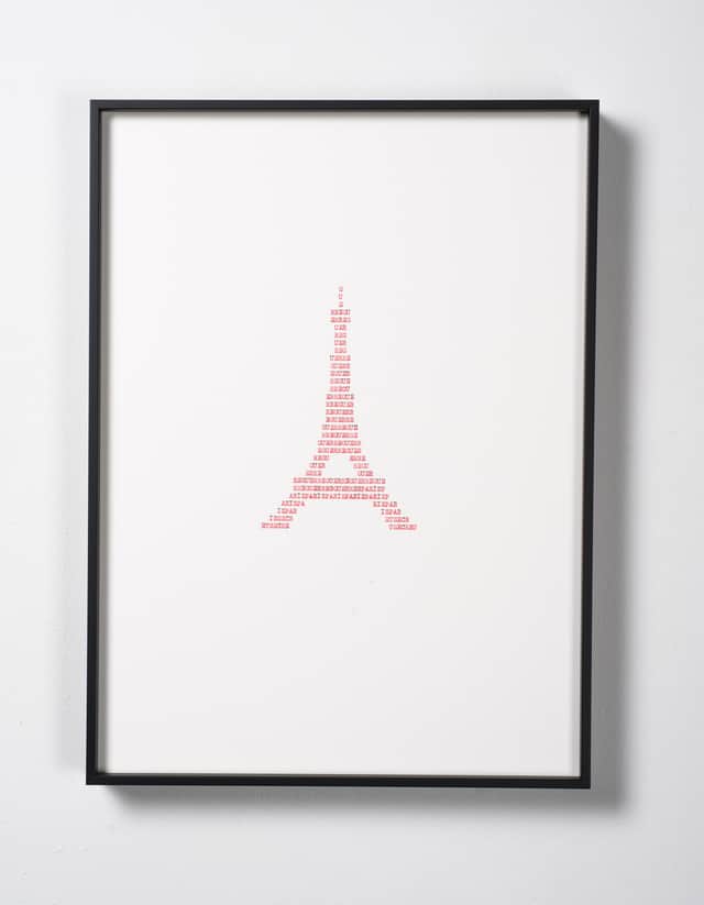 Artwork: Calligrammes (Guillaume Apollinaire) XVIII