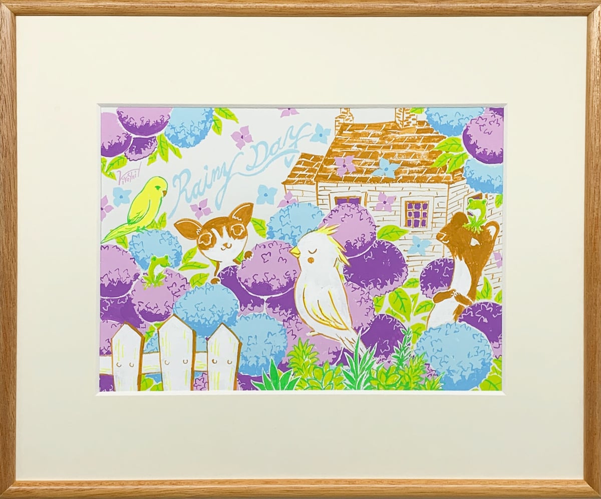 Artwork: Hydrangeas and Animals