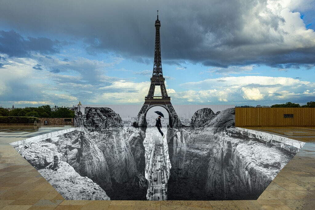 Artwork: Trompe l’oeil, Les Falaises du Trocadéro, 18 mai 2021, 19h58, Paris, France 2021