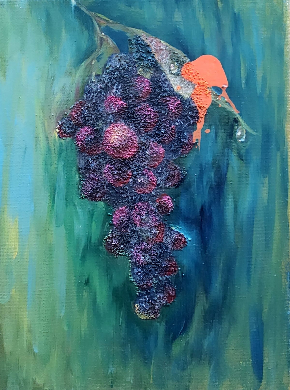 Artwork: “Unexpected Splash”, Grape, Contemporary Academic Realism, Hyperrealism and Photorealism